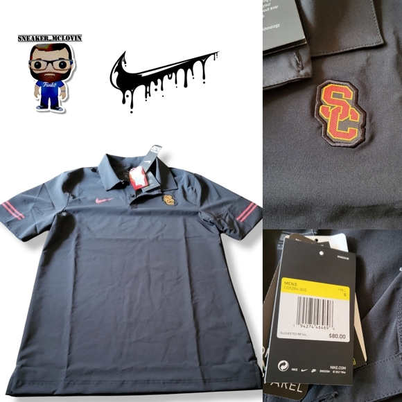 Nike Other - Nike Dri Fit NCAA USC Trojans On Field Black Polo Shirt Men’s S CQ5284-010